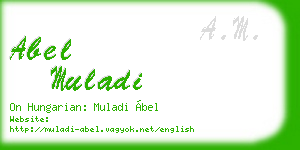 abel muladi business card