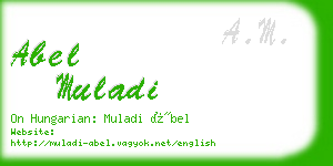 abel muladi business card